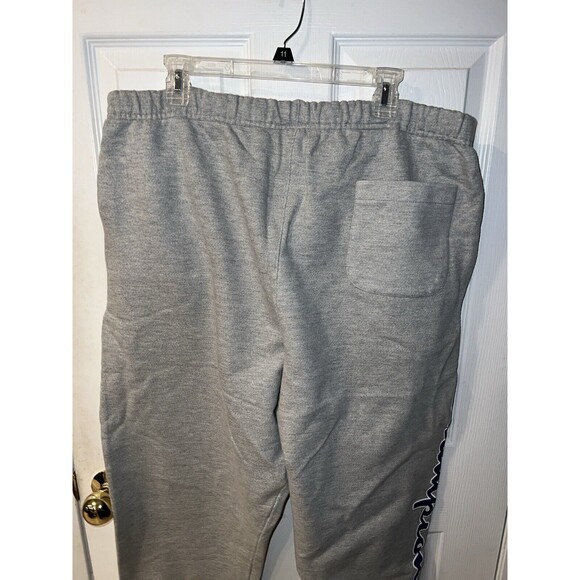 Champion Reverse Weave Sweatpants Adult 2XL Pull On Big C Logo Grey Jogger Y2K - Picture 6 of 9